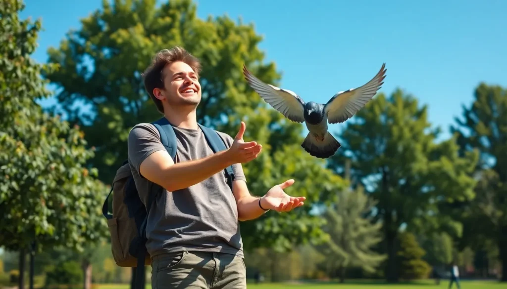 deliver message with carrier pigeon